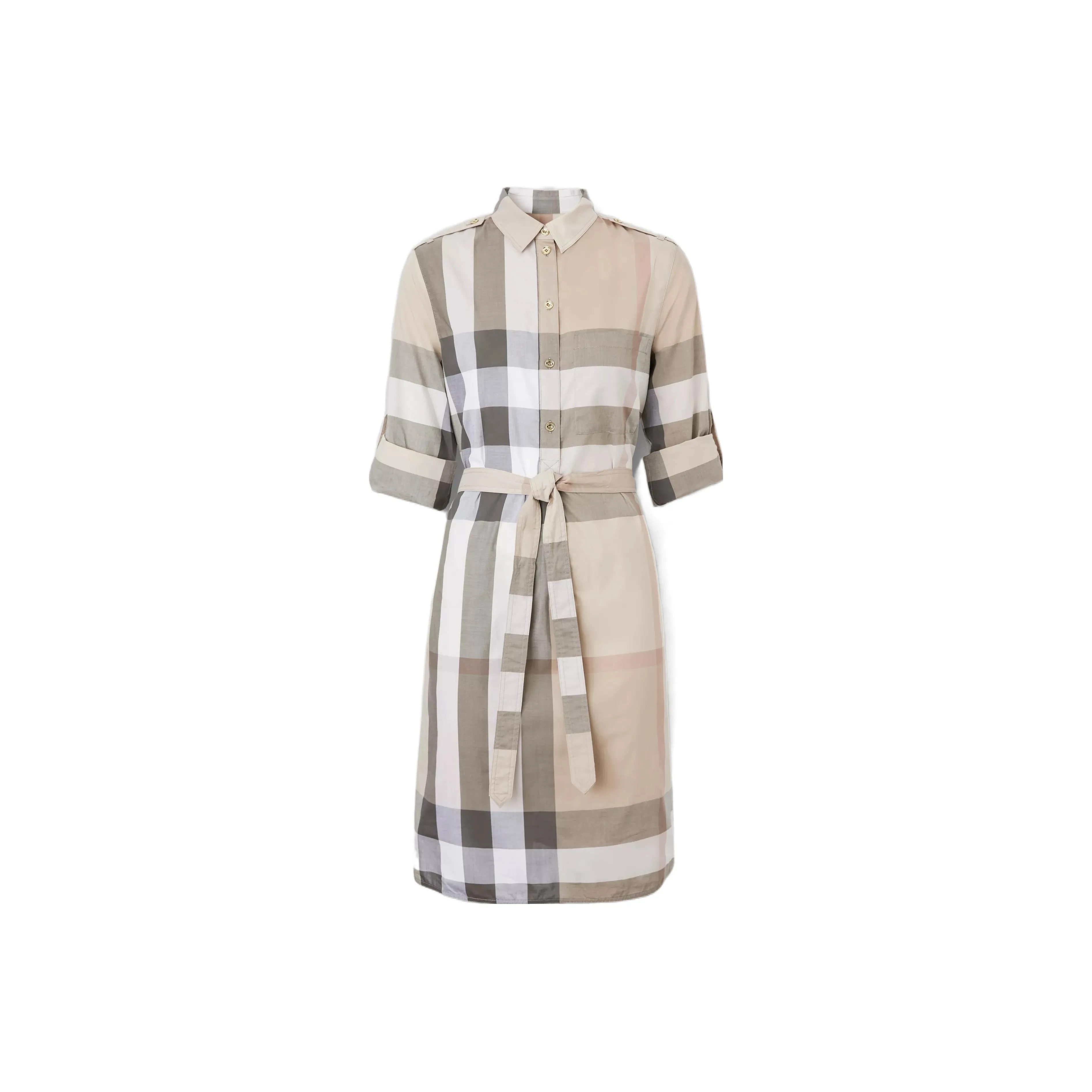 Burberry FW22 Long Sleeved Dress Women's Light Stone