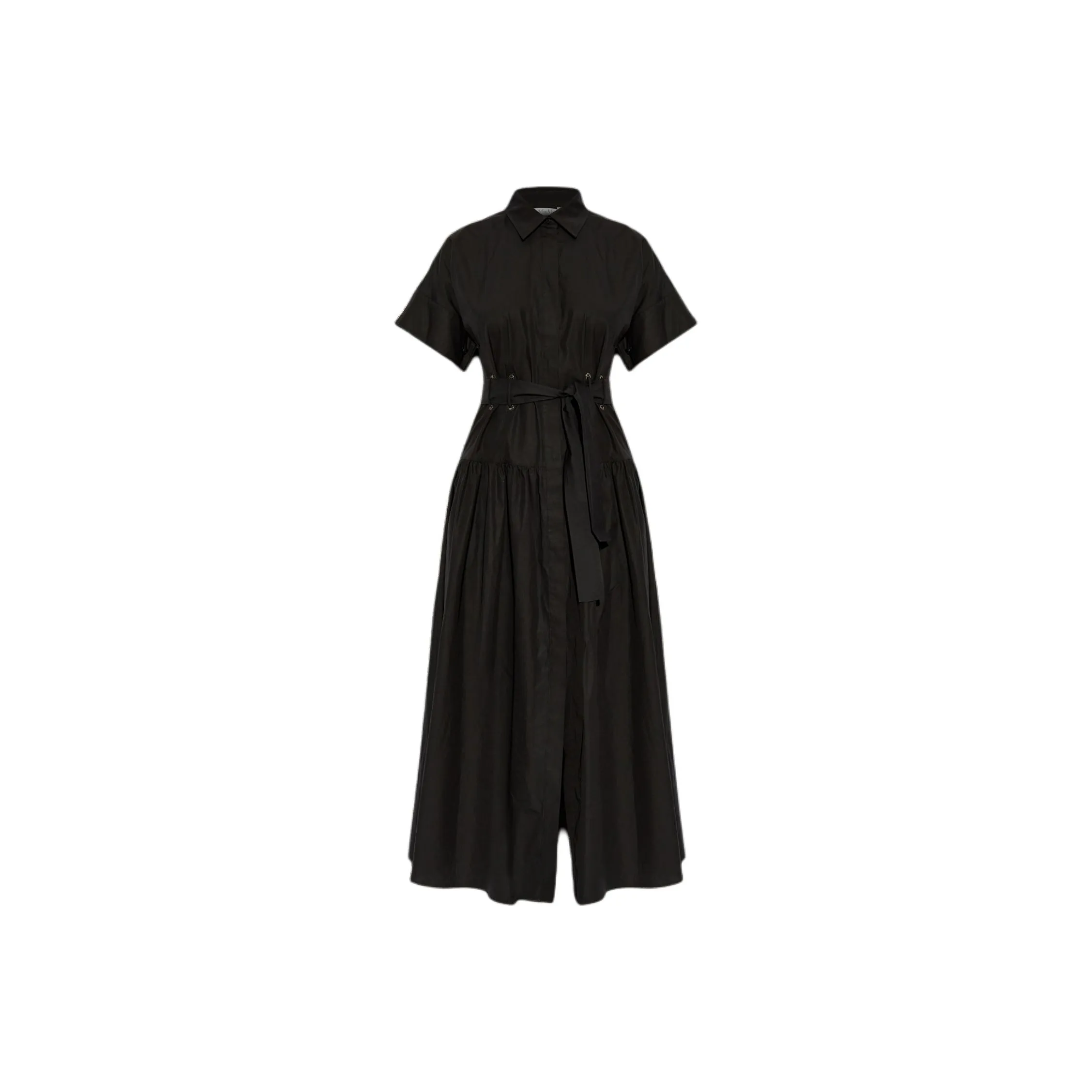 MaxMara Agoraio Belted Short Sleeved Midi Dress