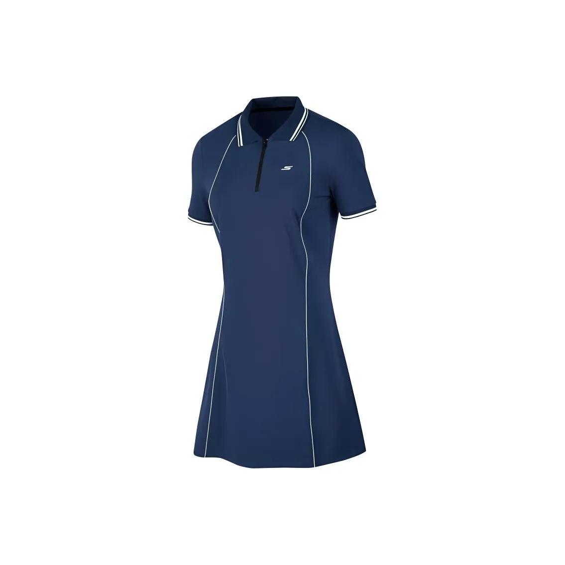 Skechers Короткий рукав Платье Женское Морской Коллегиальный синий