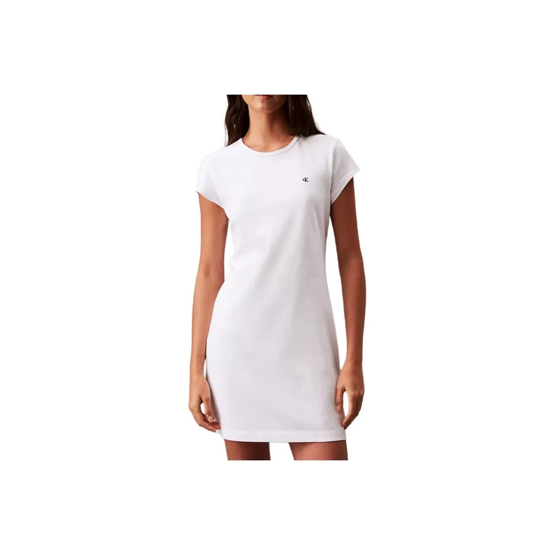 CALVIN KLEIN Short Sleeved Dress Women's Bright White