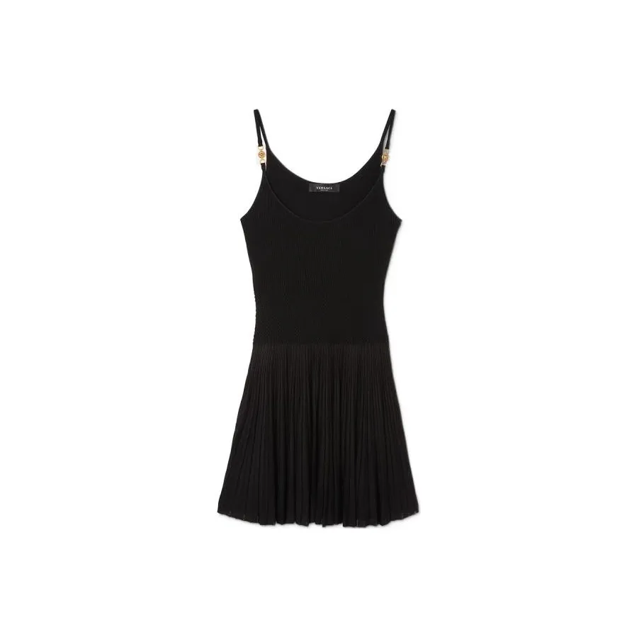 FANSIZHE VERSACE SS22 Slip Dresses Women's Black