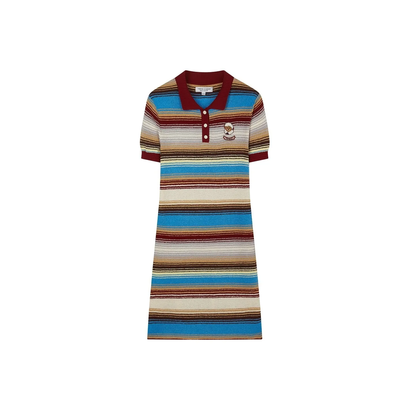 Teenie Weenie Женские Платья с Коротким Рукавом и Цветовым Блокированием