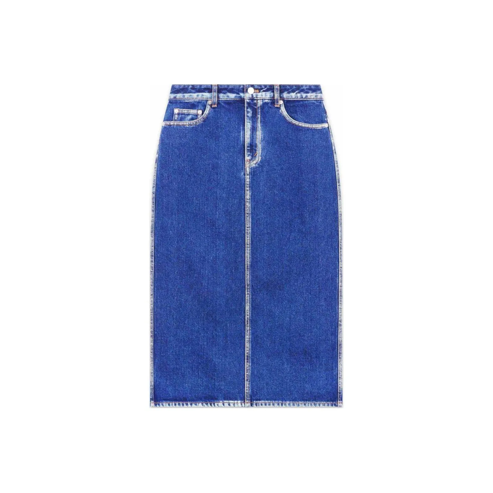 WE11DONE Denim Long Skirt Women's Blue