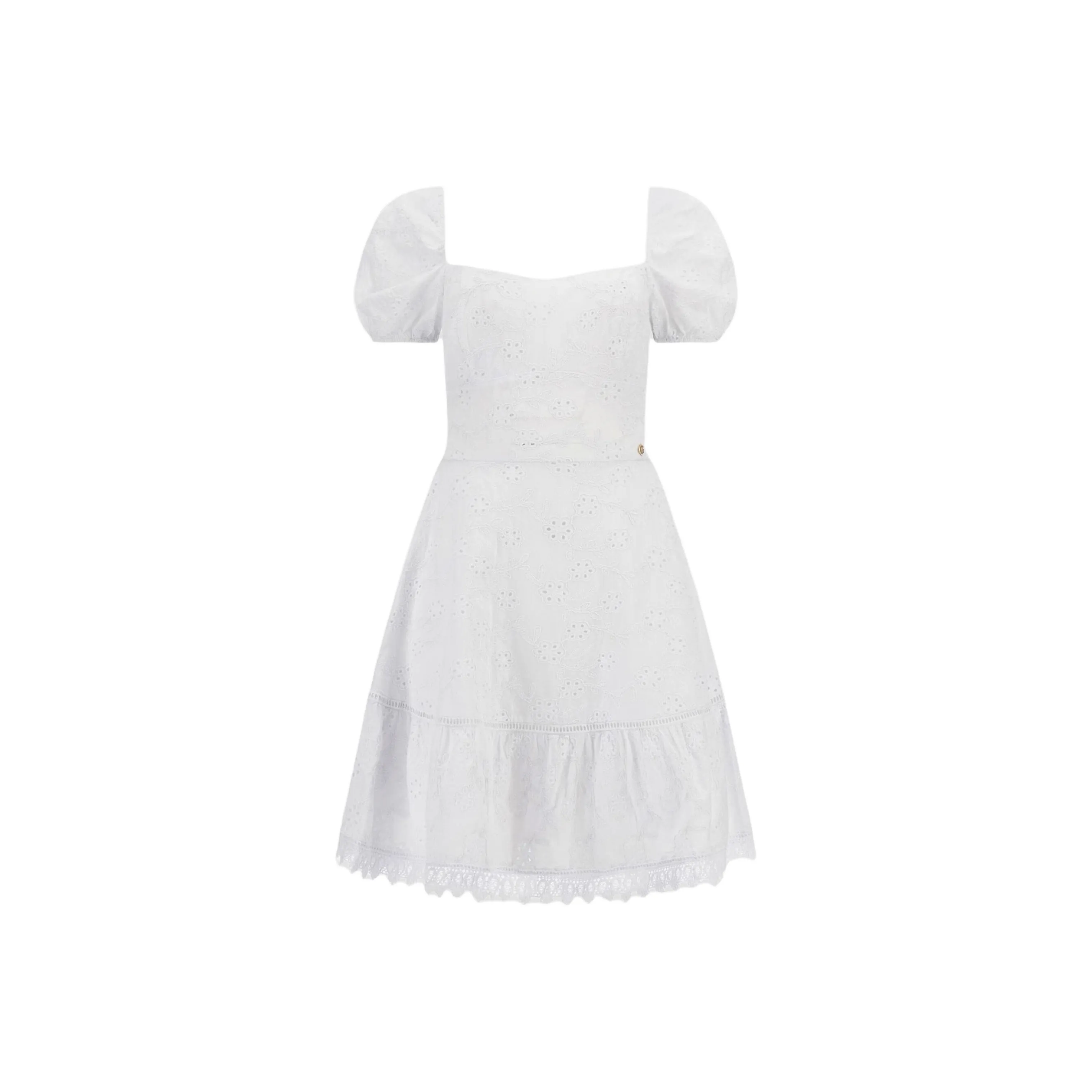GUESS Short Sleeved Dress Women's White