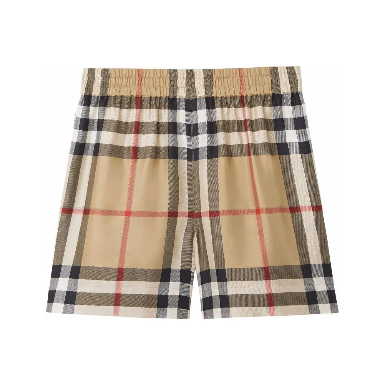 Burberry Checked Pleated Twill Skirt