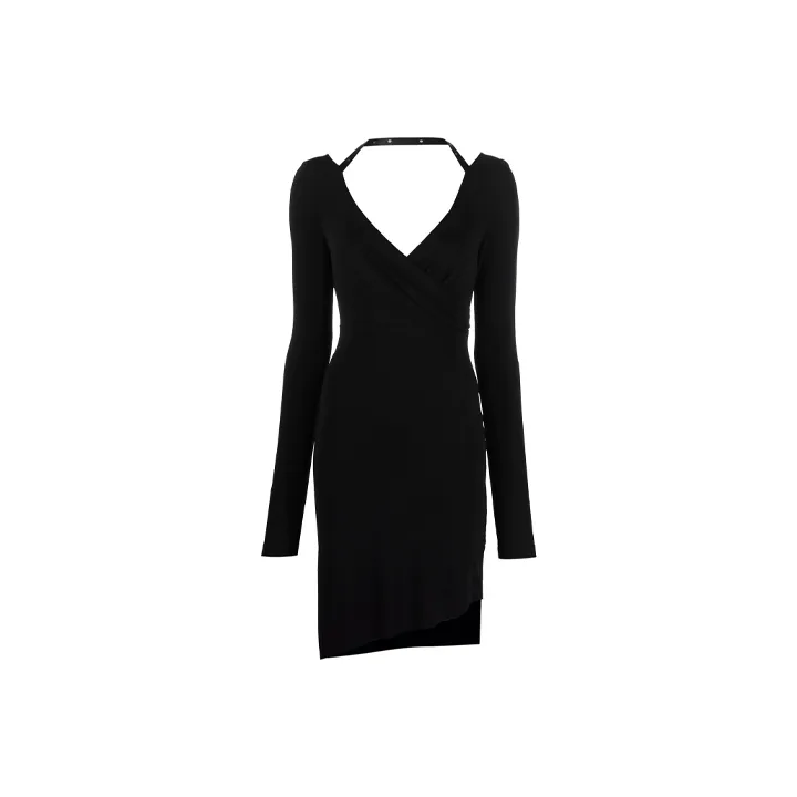 OFF WHITE Halterneck strap Asymmetric Dress