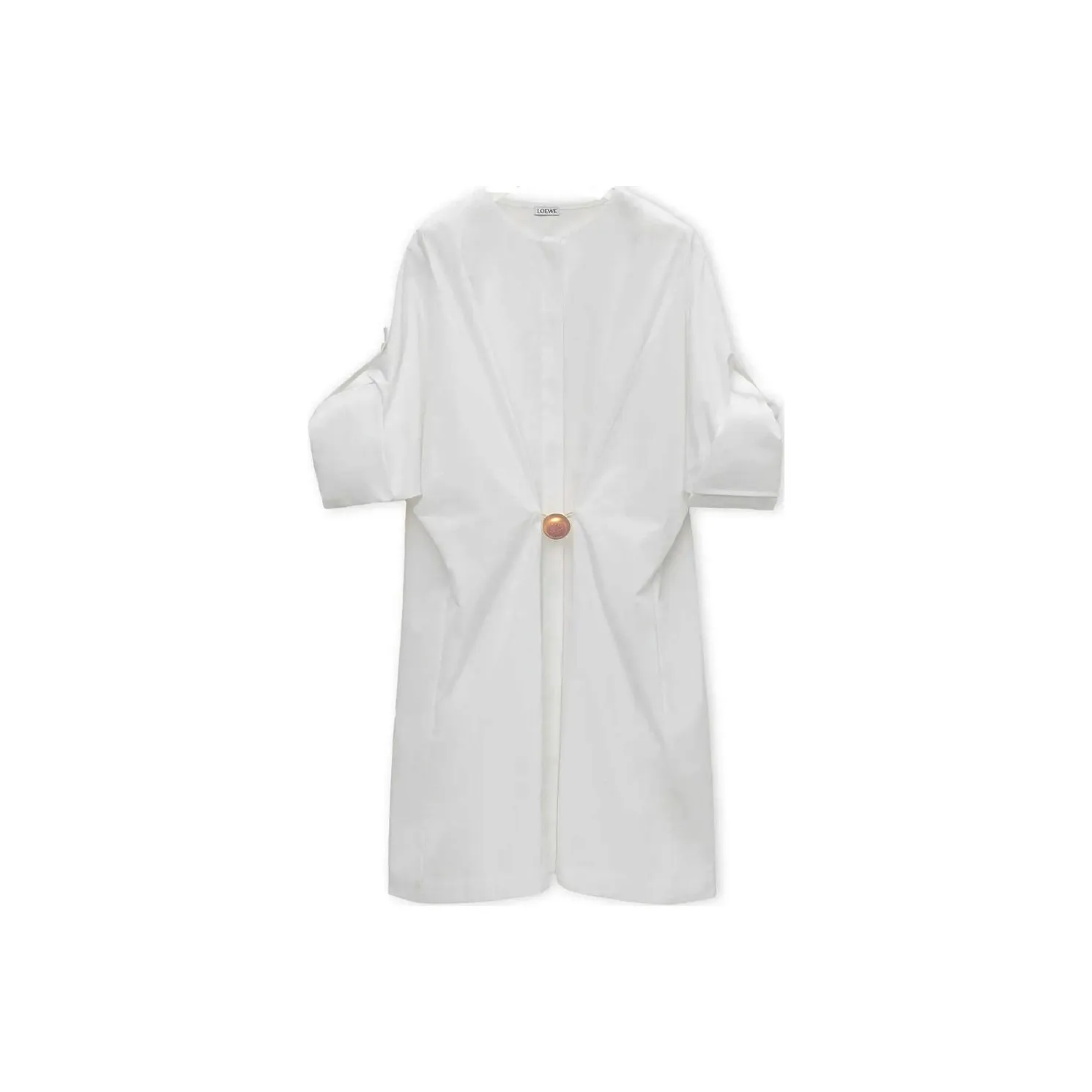 LOEWE Pebble Gather Detailed Mini Poplin Dress