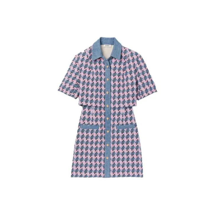 Sandro Short Sleeved Dresses Women's Purple