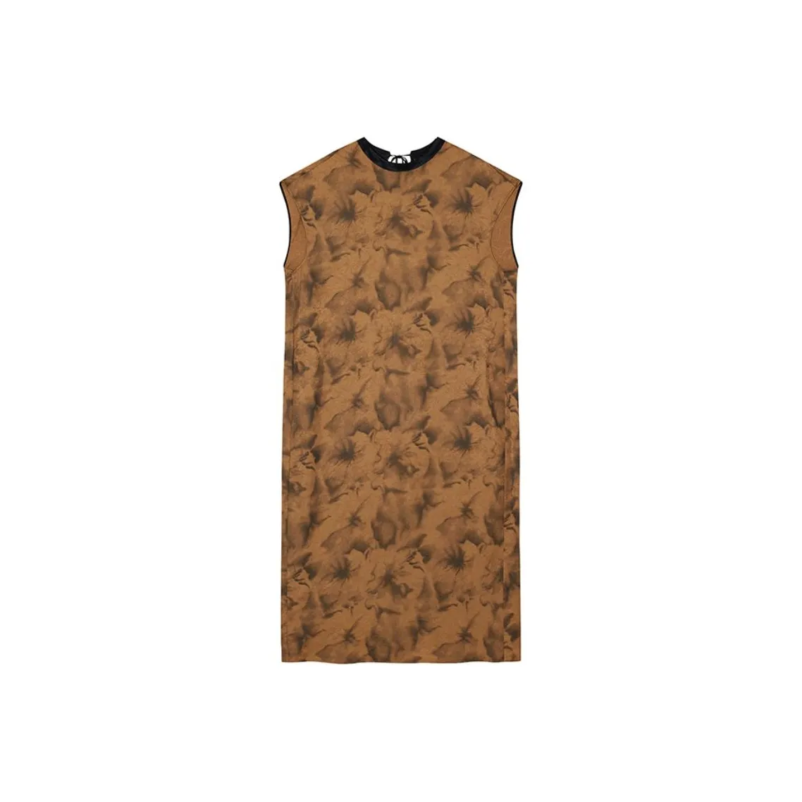 Имбирный Короткий С длинным рукавом Платье Женское Черное Умбра Два тона