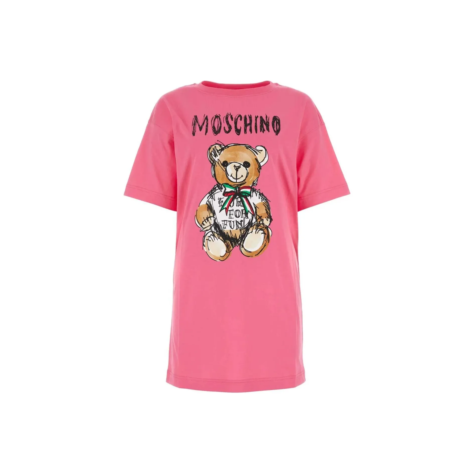 MOSCHINO Короткий рукав Платье Женское Розовое