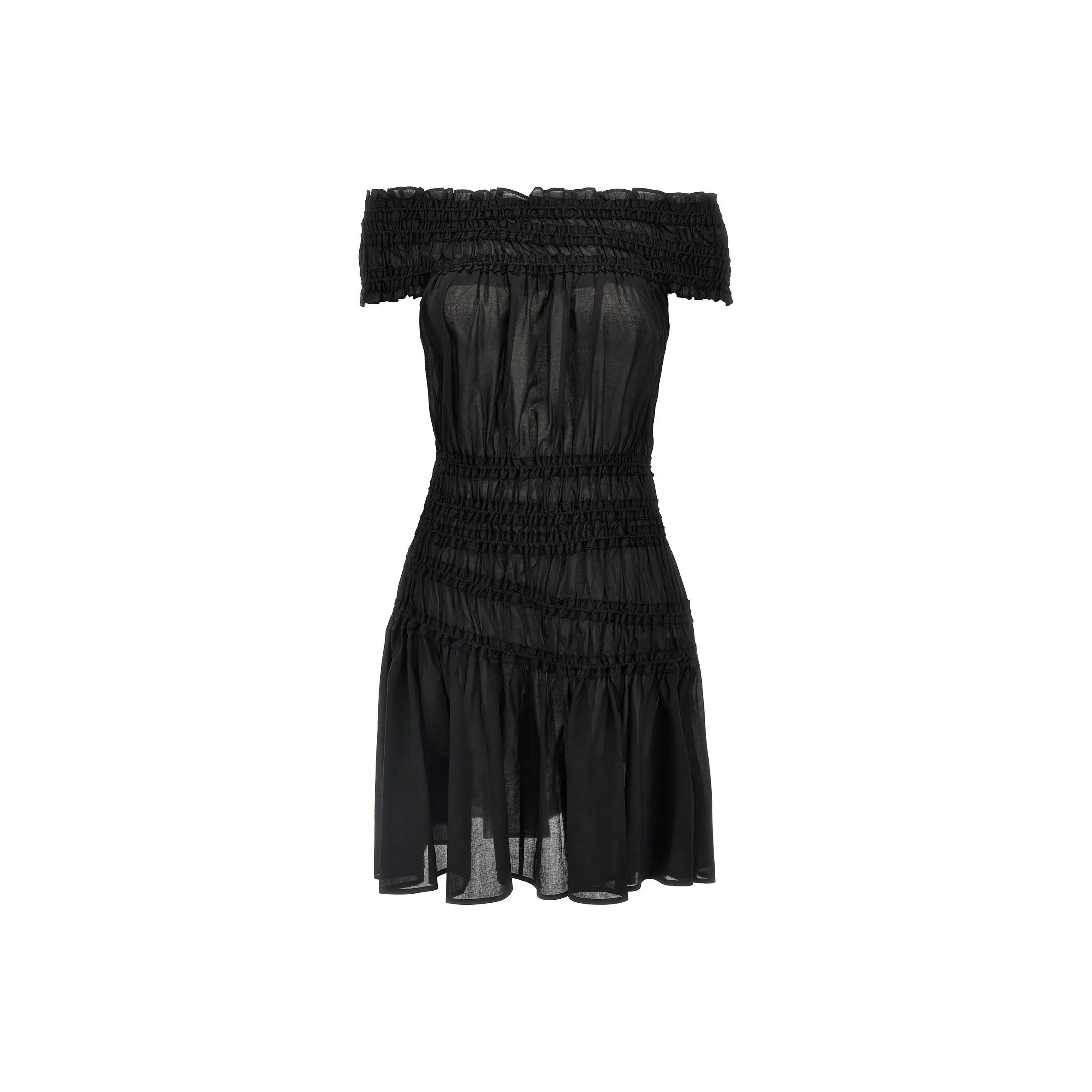 TORY BURCH Off The Shoulder Pleated Dress