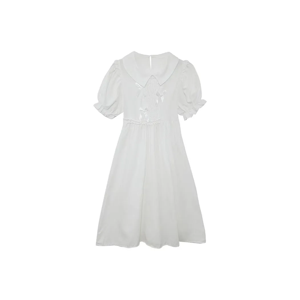 Incolore Короткий рукав платье Женское белое