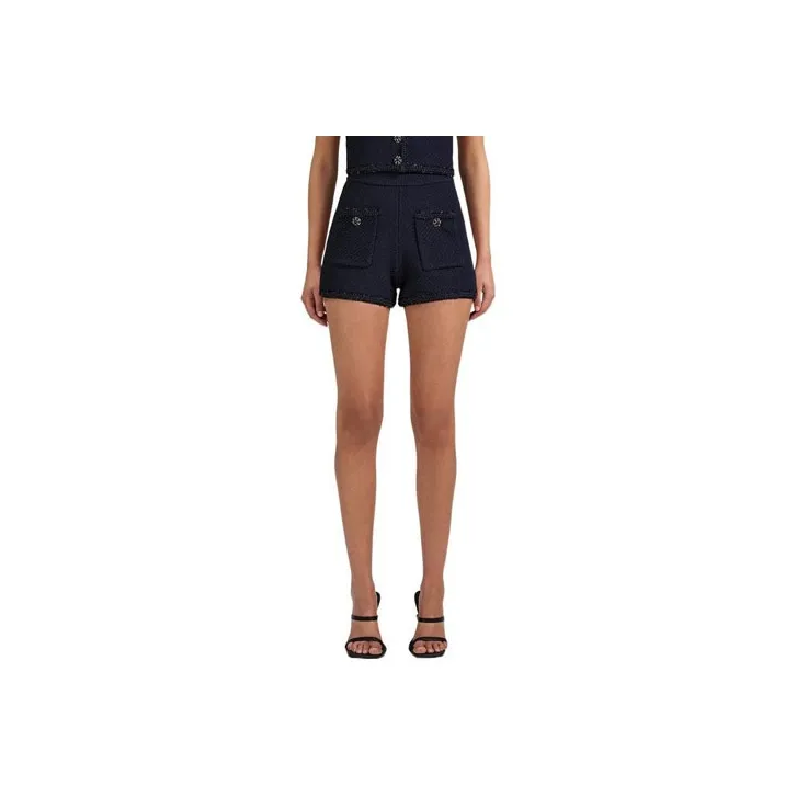 Self-portrait SS23 Casual Shorts Women's Navy Blue