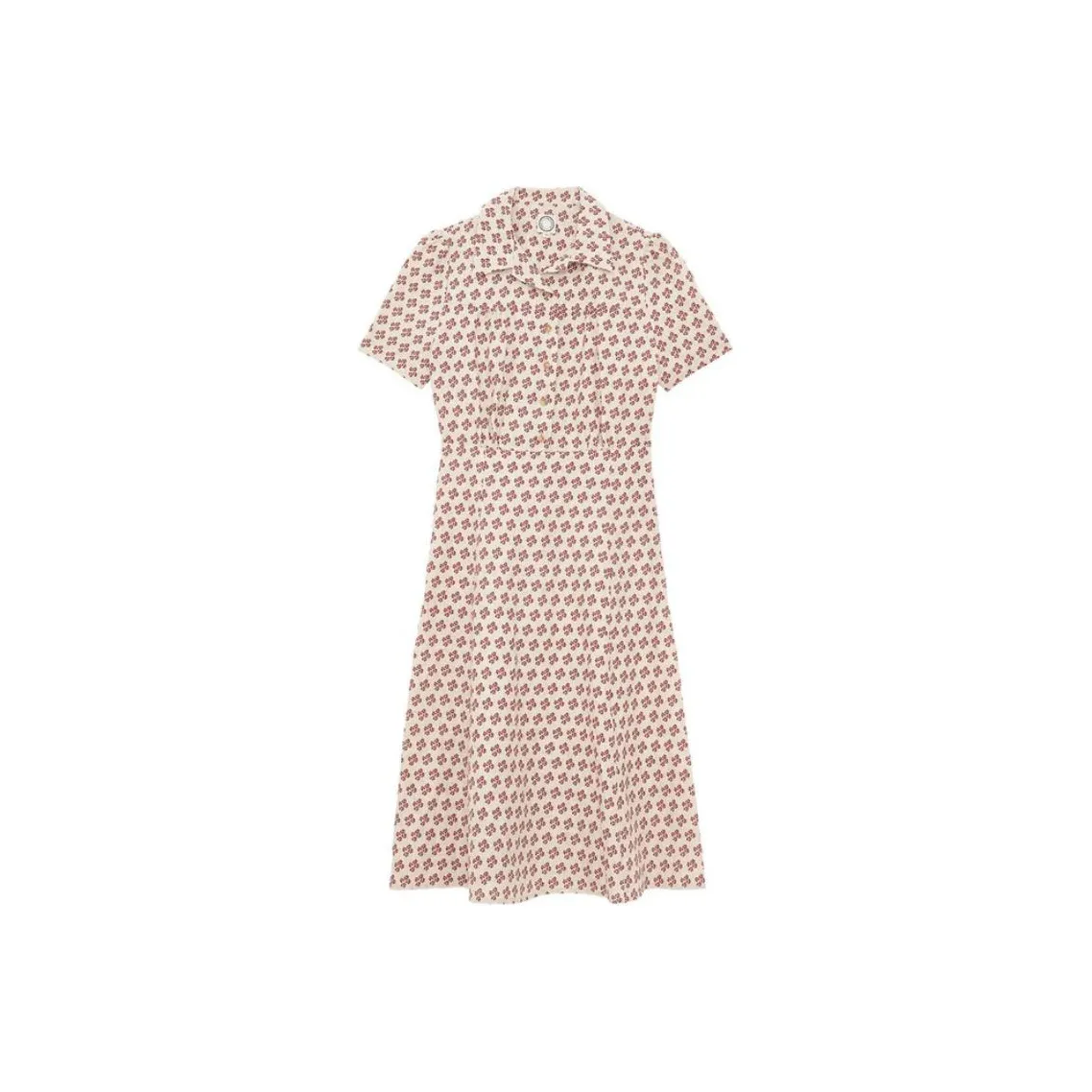 Kurzärmliges T-Shirt mit Rundhals-Logo auf Klebeband am Ärmel Short Sleeved Dress Women's Pink
