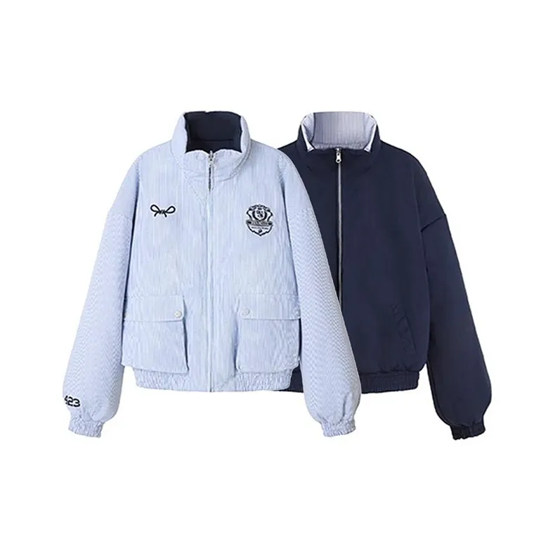 KYKW Хлопковый пуховик женский светло-синий