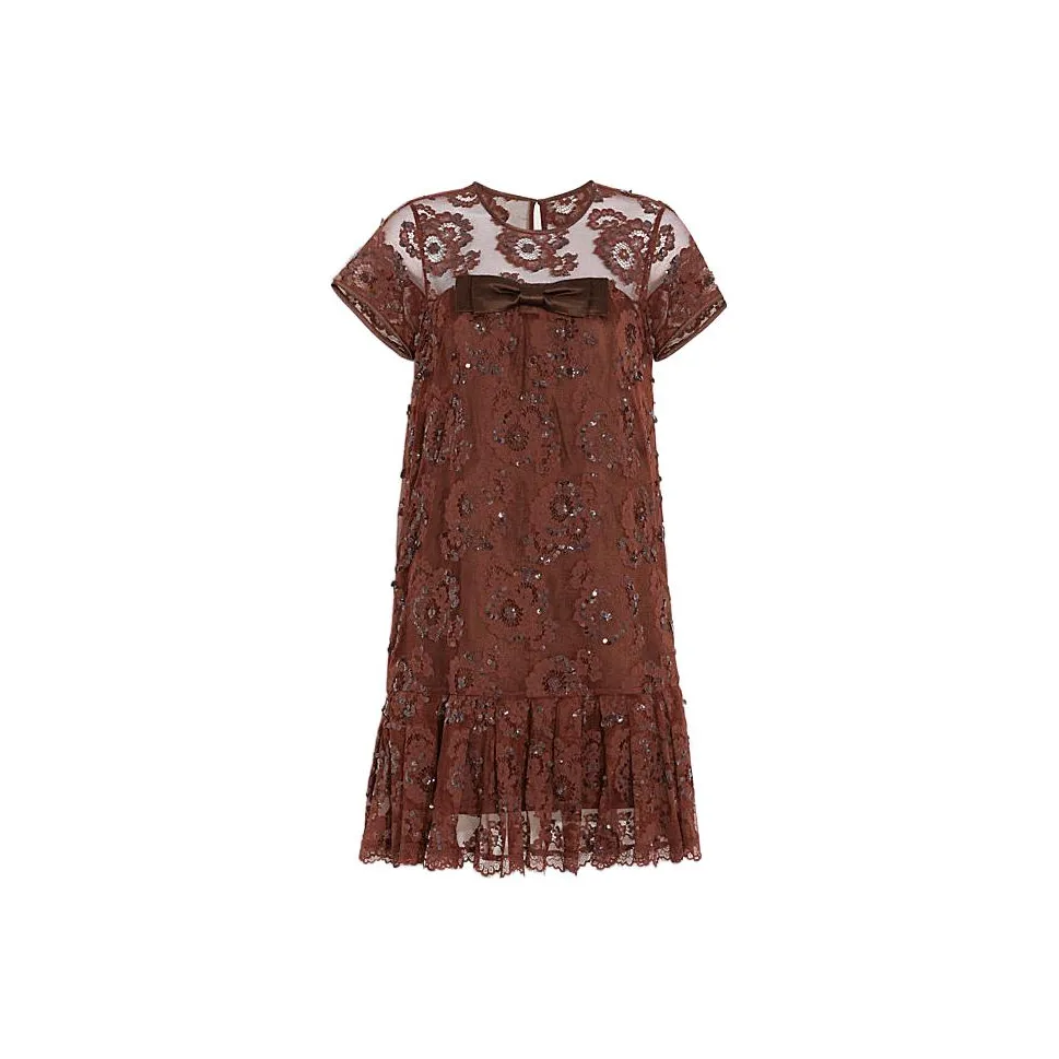 COACH Short Sleeved Dress Women's Red