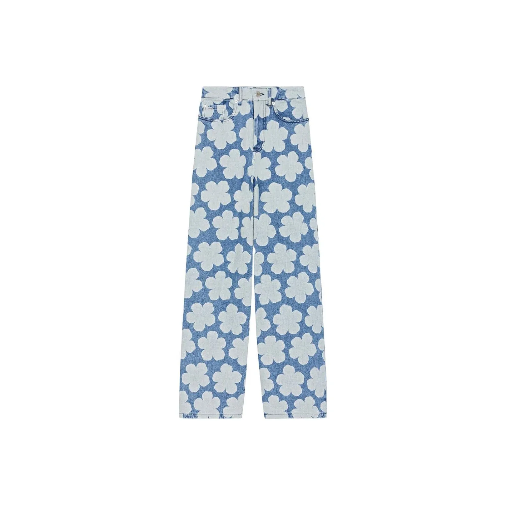 KENZO Printed Wide Leg Jeans 'Blue'