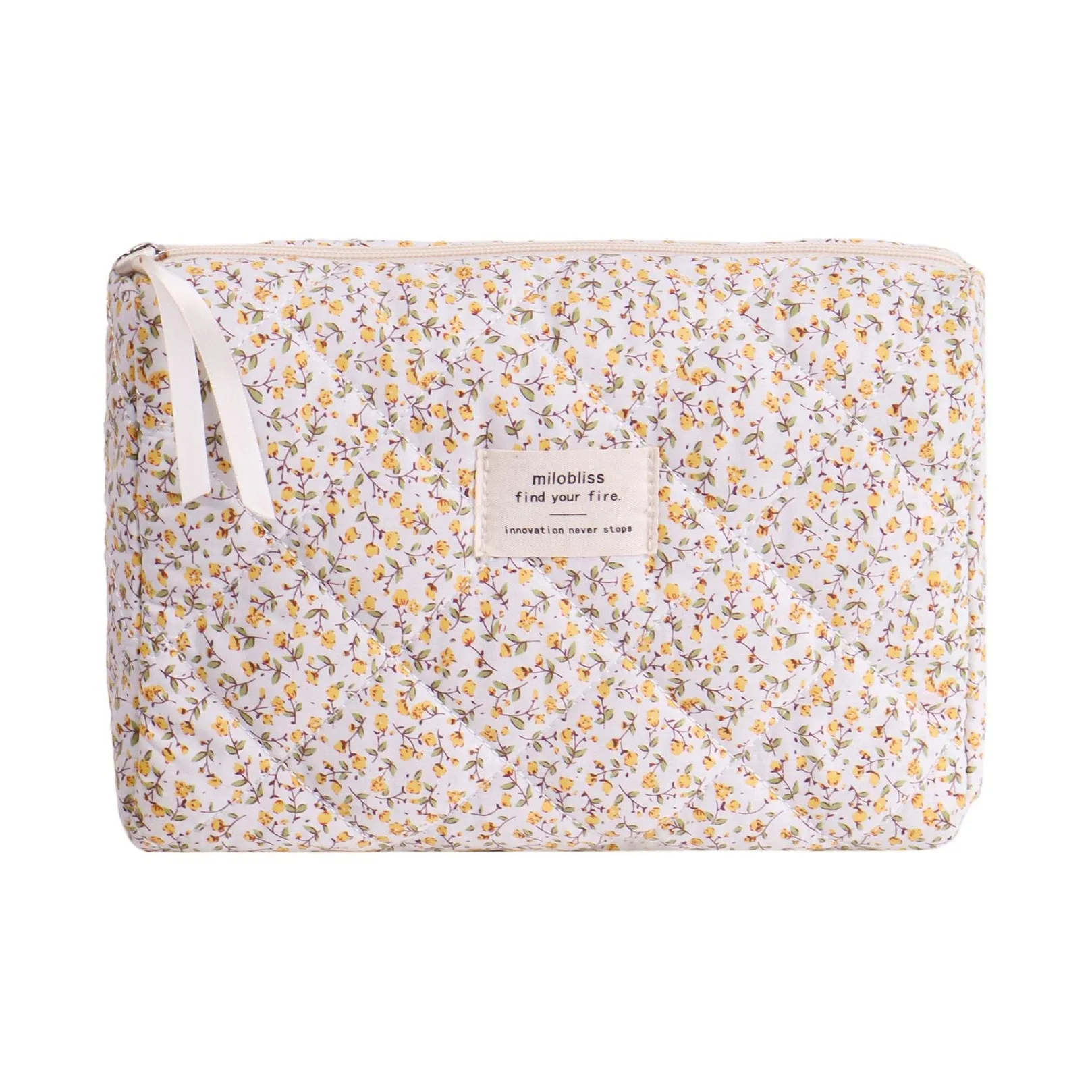 MILO BLISS Лоскутное шитье Маленький Вишневый цветок Октагональный Косметический мешок для хранения Портативный