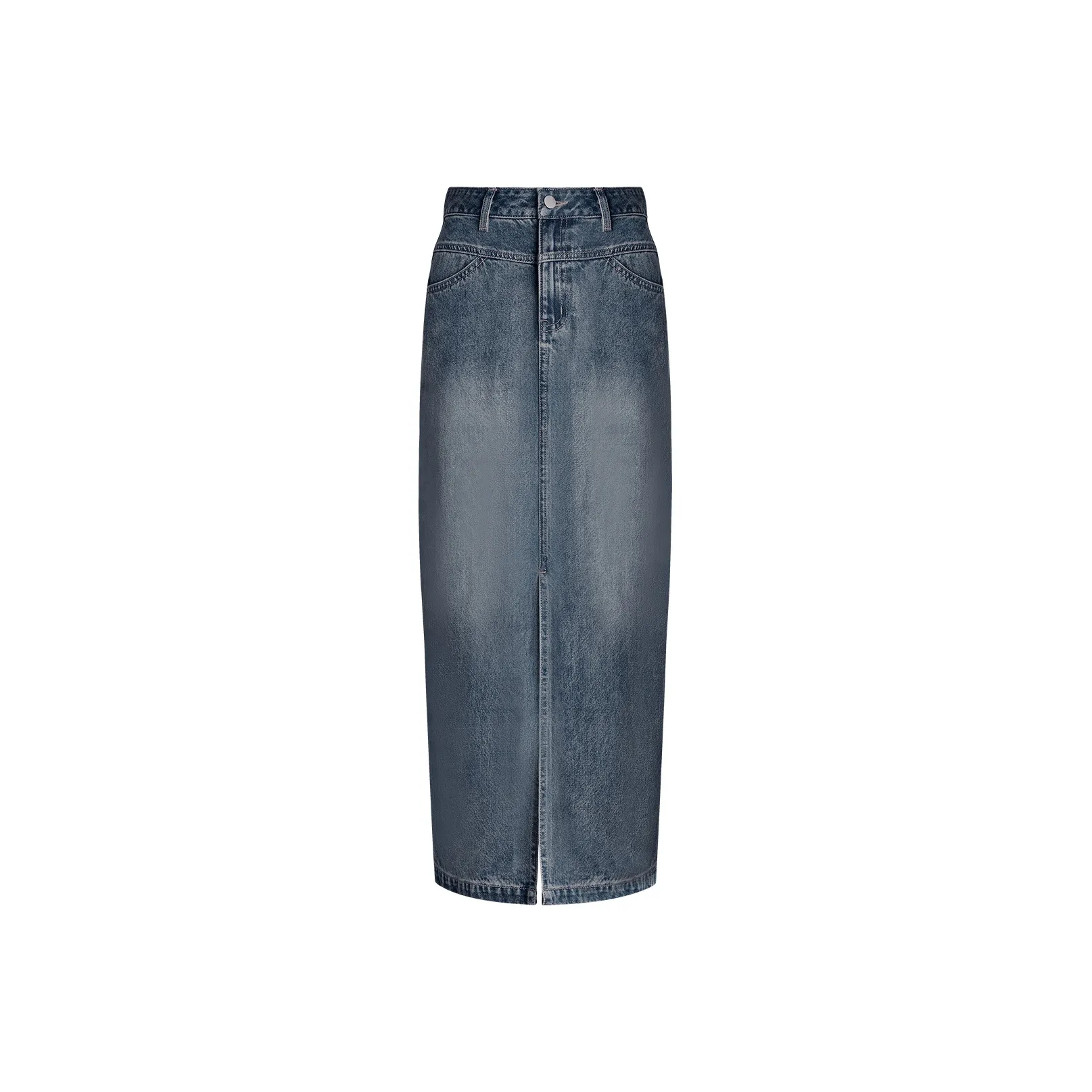 THE SEA LIFE Деним Длинная Юбка Женская Винтажный Синий
