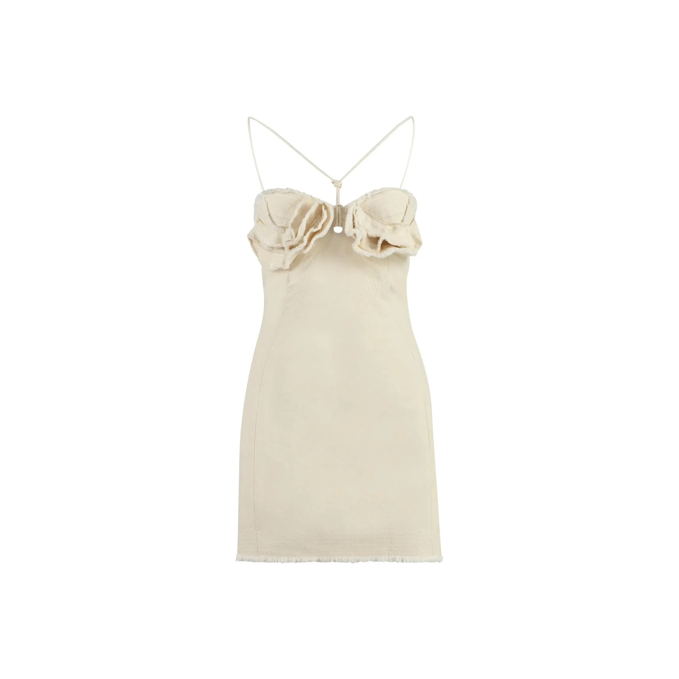 Jacquemus Frayed Mini Halter Dress