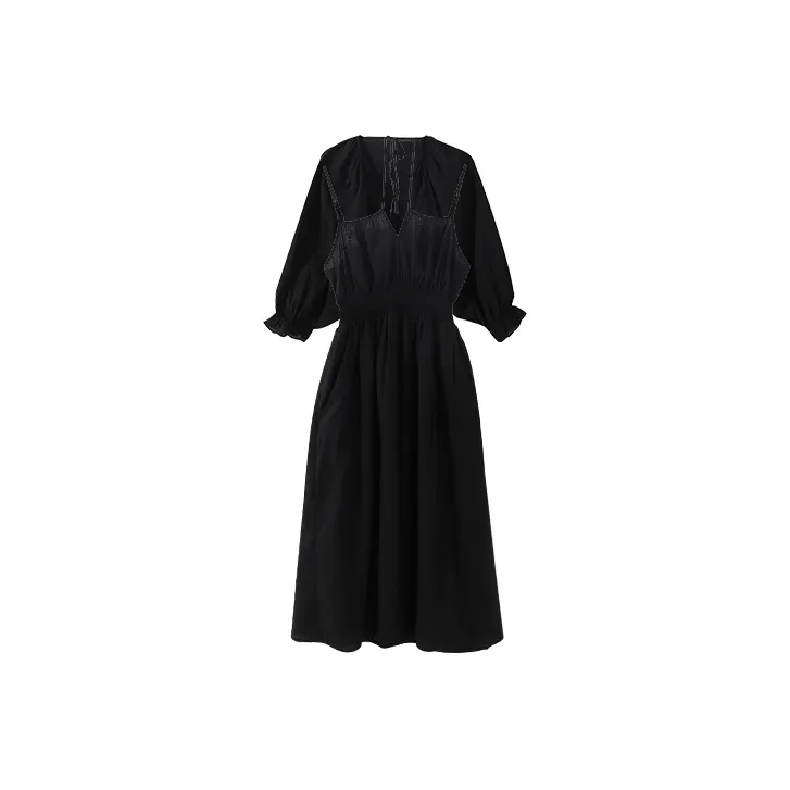 YUMOMO STAR Платье Женское Элегантное Черное