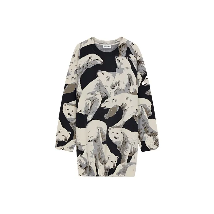 KENZO FW21 Long Sleeved Dress Women's Gray