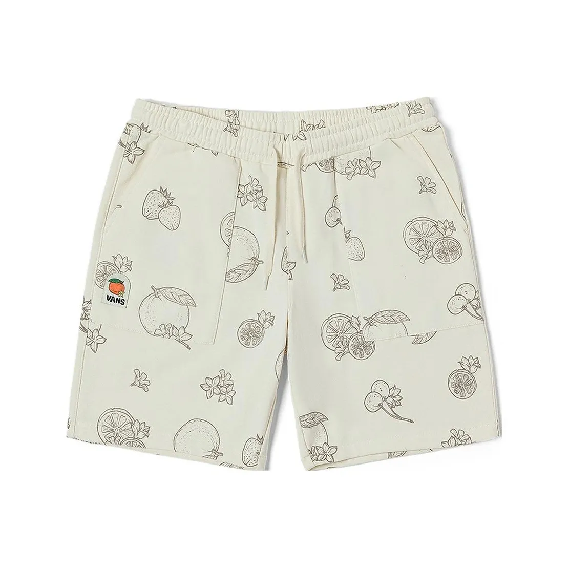 VANS Винтажный белый Узорный принт Женские Повседневные шорты