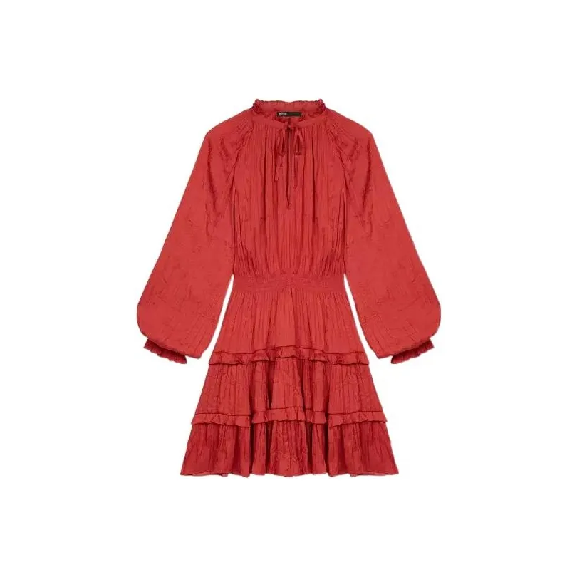 Maje Red Женские Длинные Рукава Платья