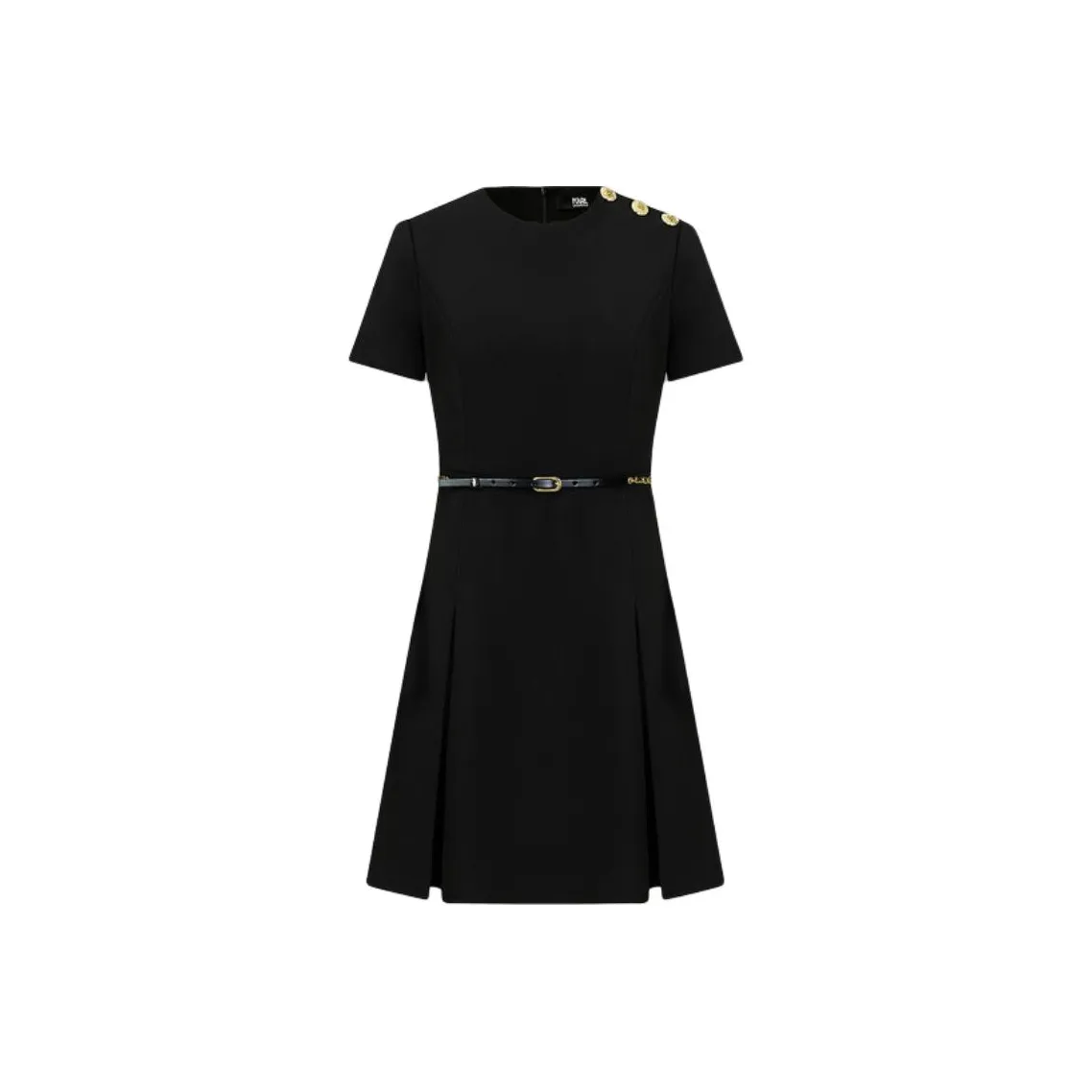 KARL LAGERFELD Короткий рукав Платье Женское Черное