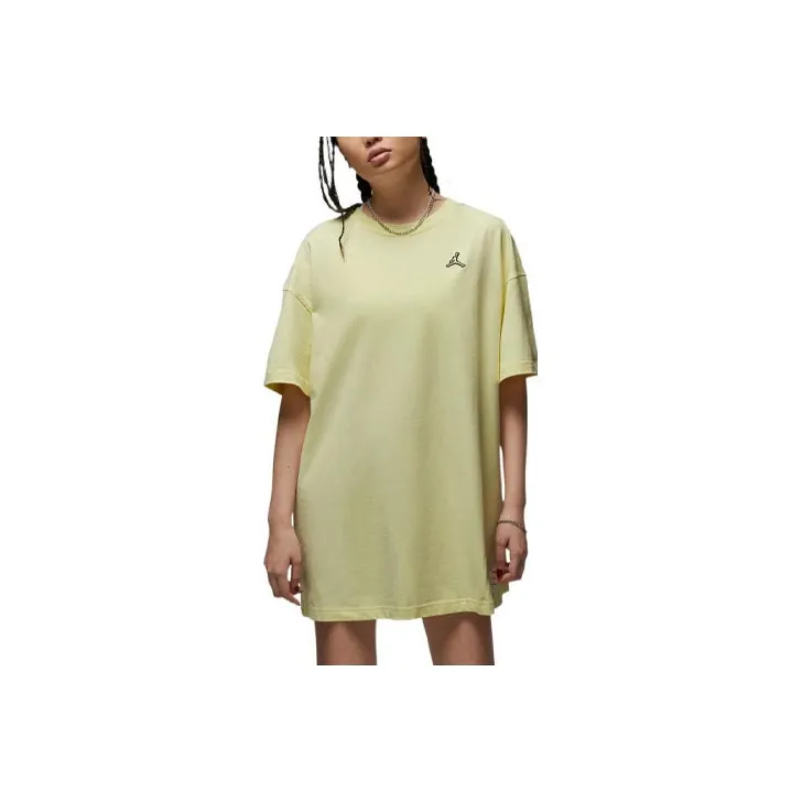 Джордан Короткий рукав Платье Женское Желтое