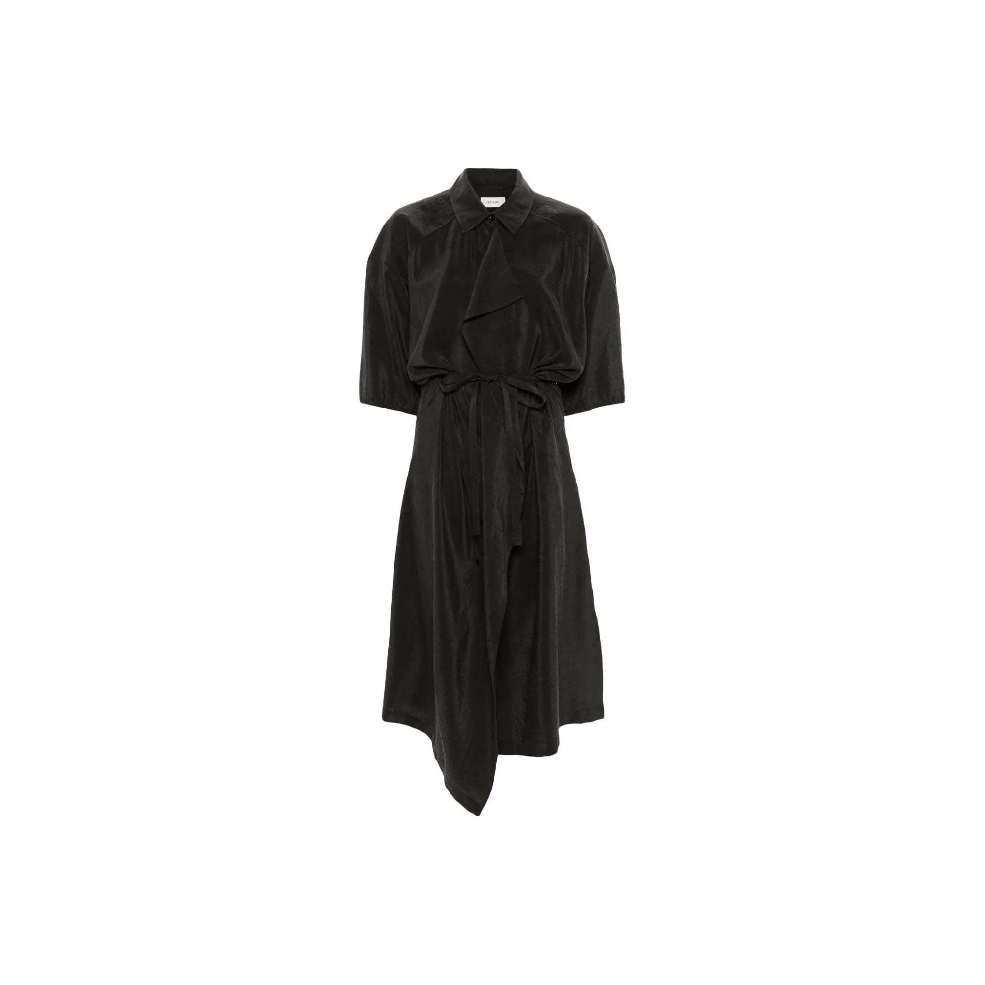 Lemaire Tied Waist Asymmetrical Midi Shirt Dress
