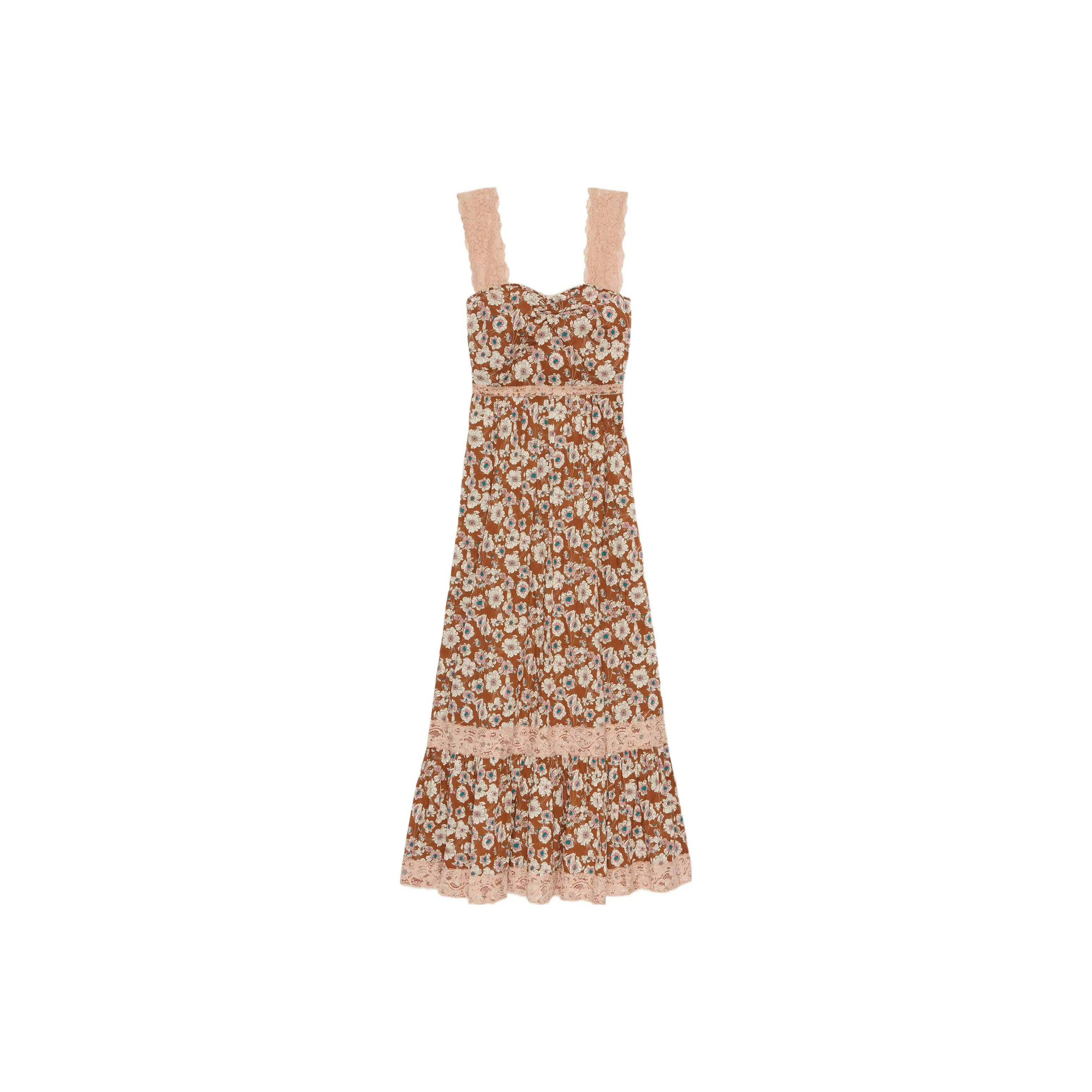 GUCCI Floral print Tiered Dress
