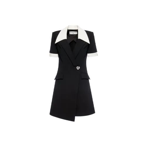Yesby Yesir Black Женские Короткие Платья с Рукавами