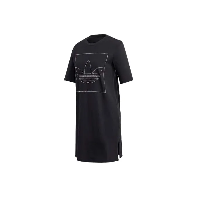Adidas Originals Short Sleeved Dresses Women's Black
