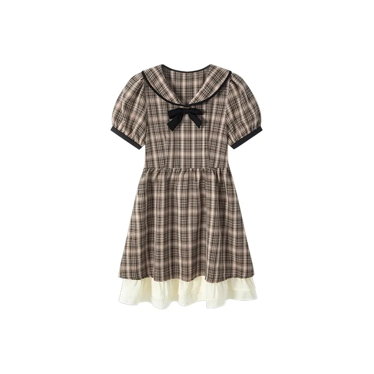 Лето будет после ужина. Короткий рукав платье женское многоцветное