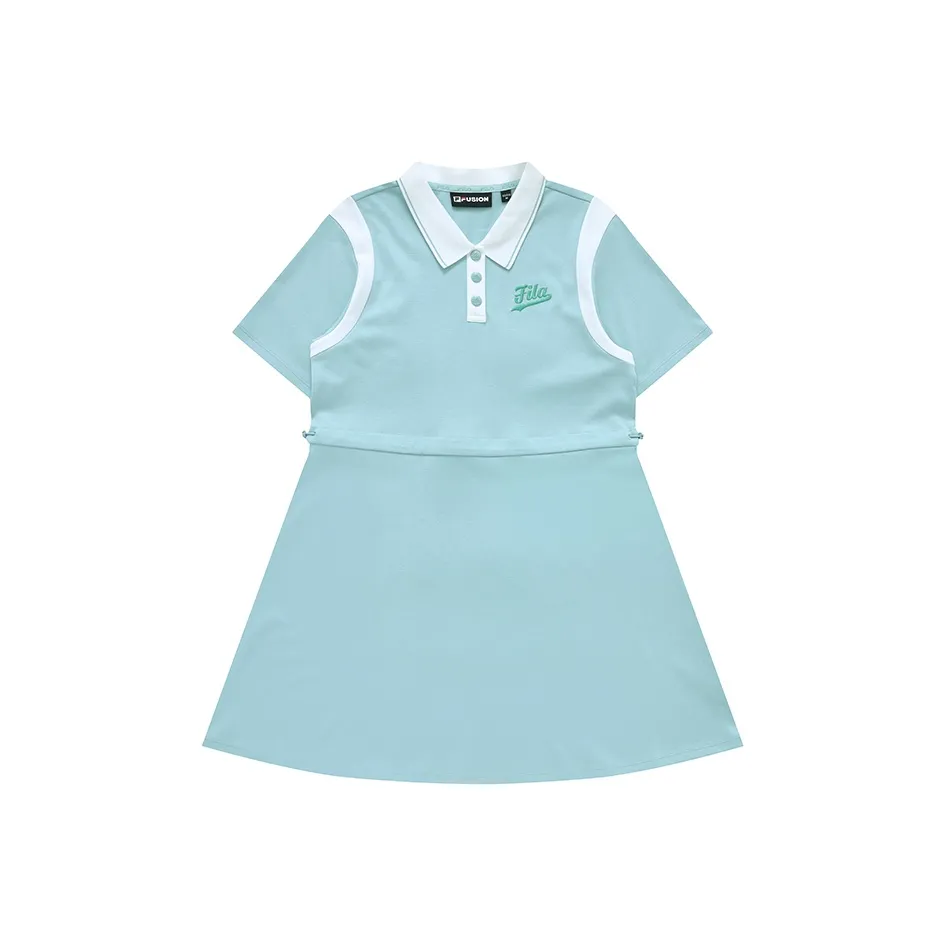 FILA FUSION Short Sleeved Dress Women's Clear Lake Blue