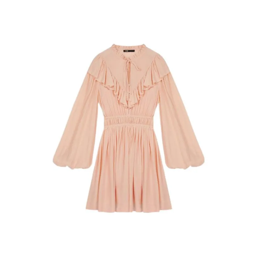 Maje Длинное платье с длинными рукавами женское