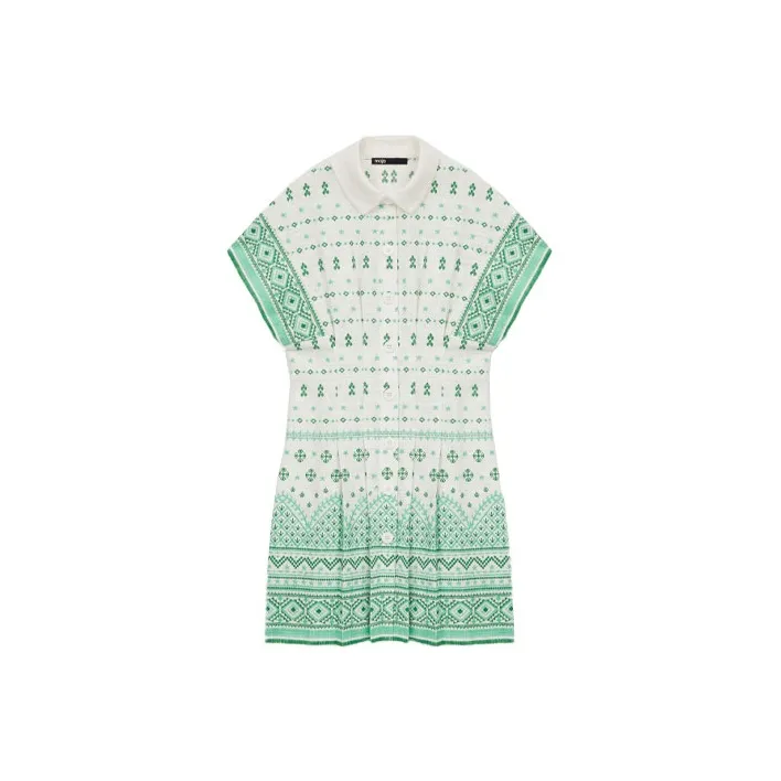 Maje Short Sleeved Dress Women's Light Green
