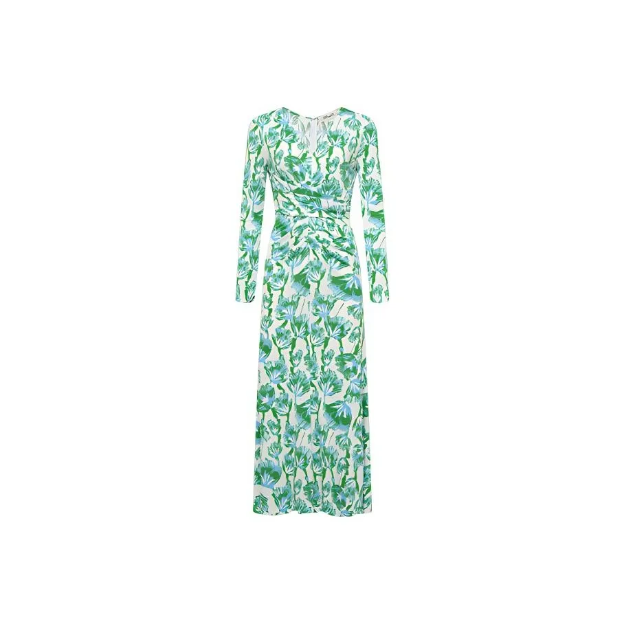 Diane Von Furstenberg SS24 Long Sleeved Dress Women's Green