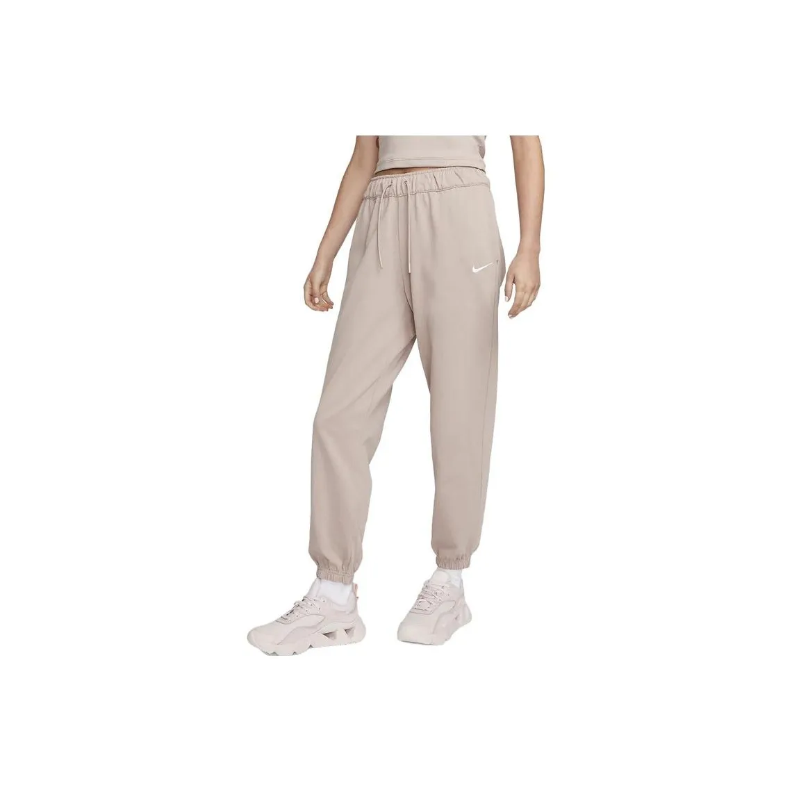 Nike Вязаные тренировочные брюки женские цвет тауповый