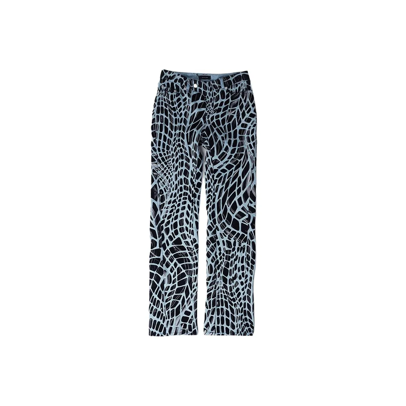 Mugler Velvet print Straight leg Jeans