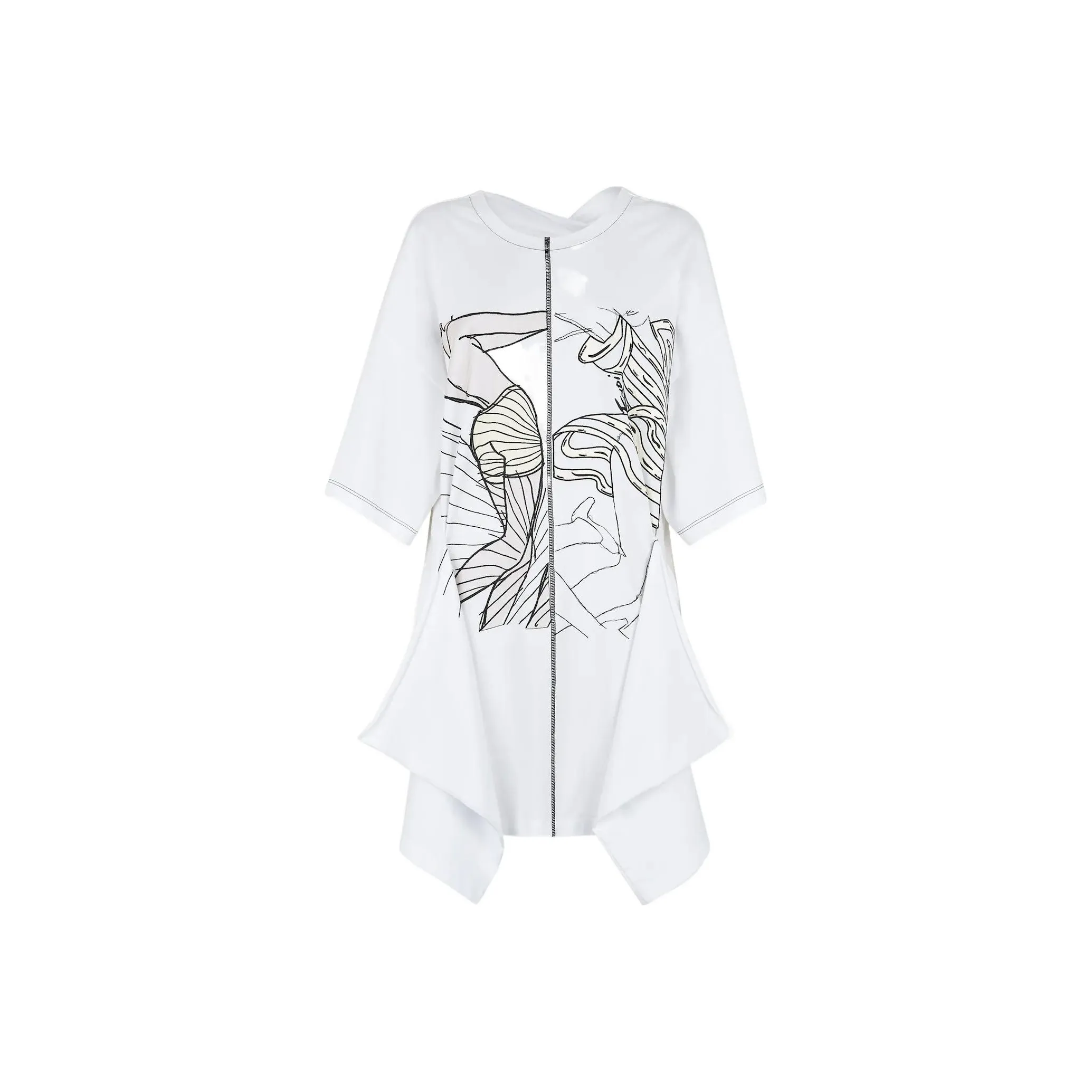 FENDI SS22 Short Sleeved Dress Women's White