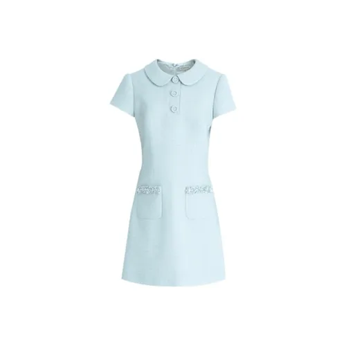 JORYA Blue Женские Короткие Платья с Рукавами