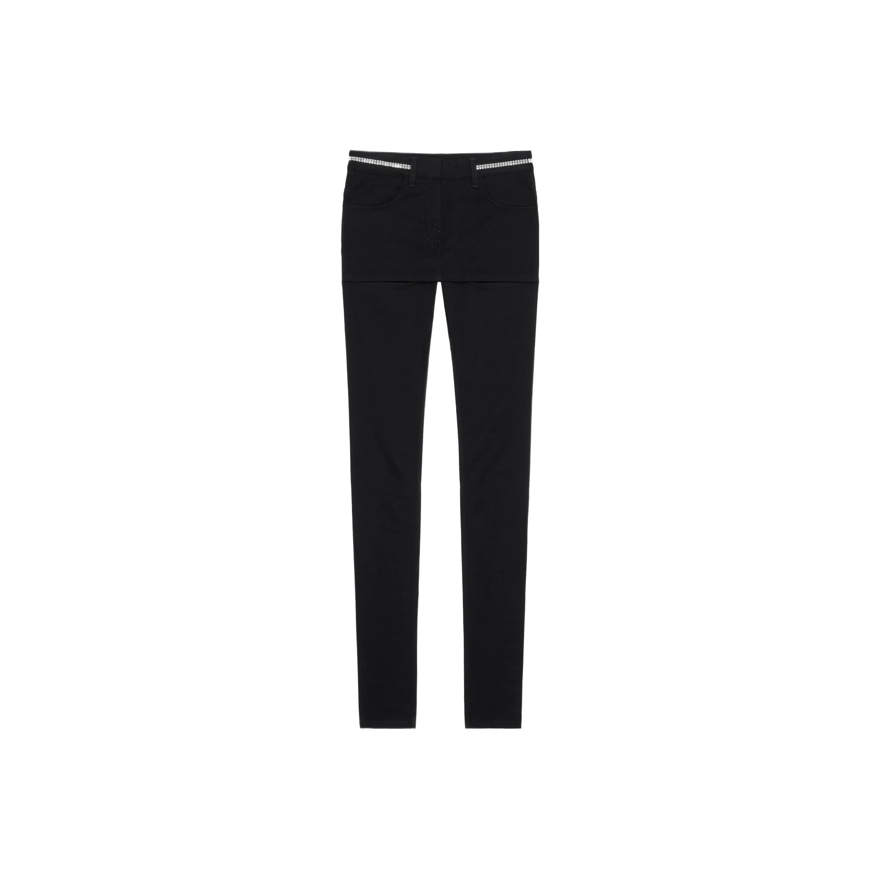 Givenchy Slim Leg Mini Skirt Effect Jeans