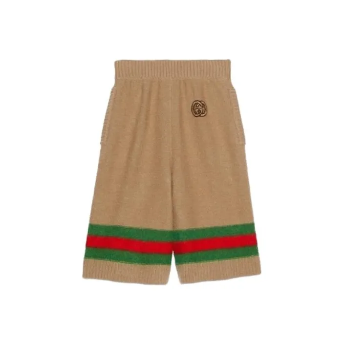 GUCCI Knee Length Striped Knit Shorts