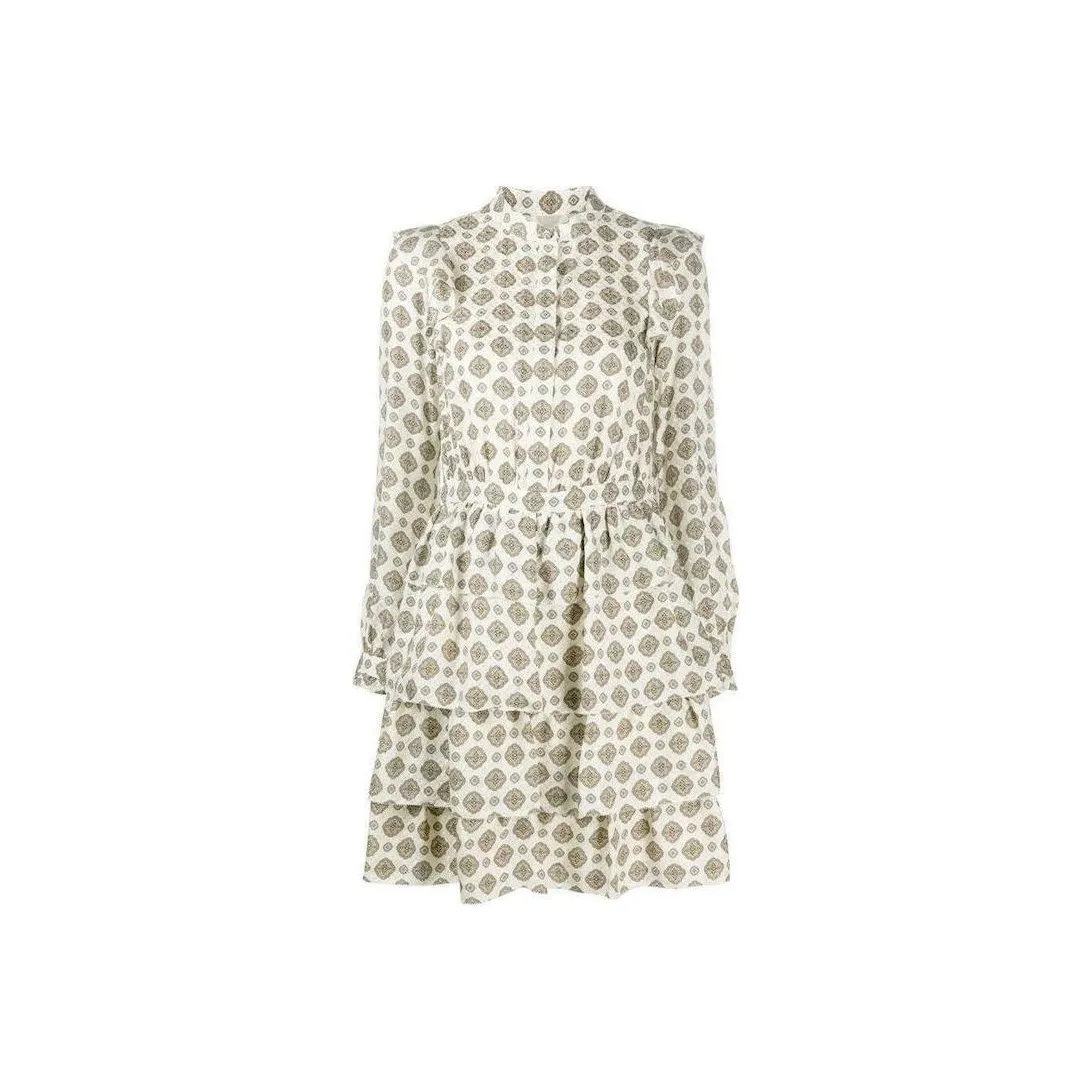 MICHAEL KORS MMK Long Sleeved Dress Women's Ivory White
