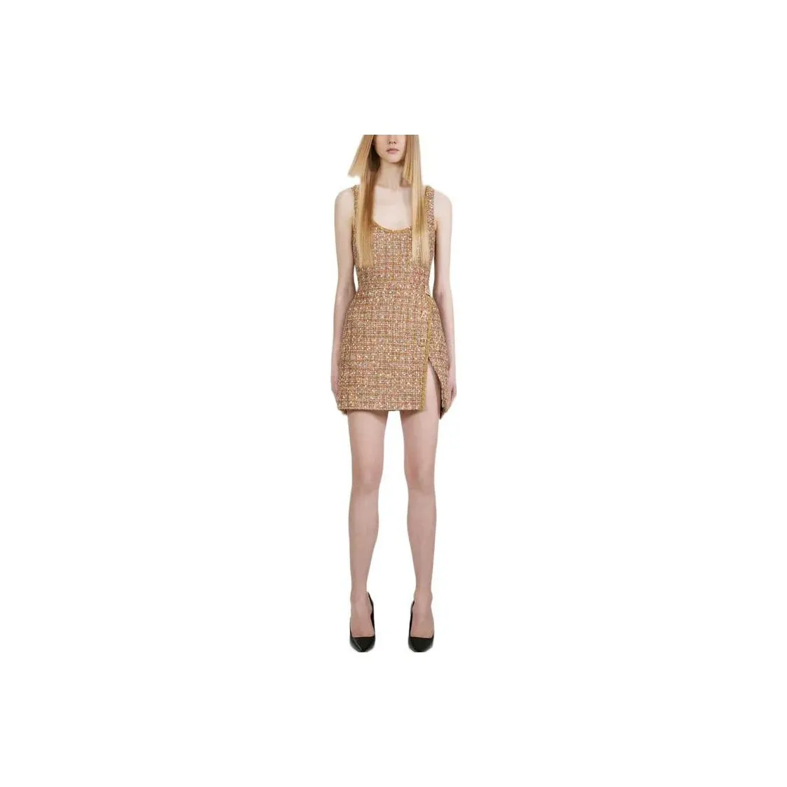Self portrait Sleeveless Dresses Women's Gold