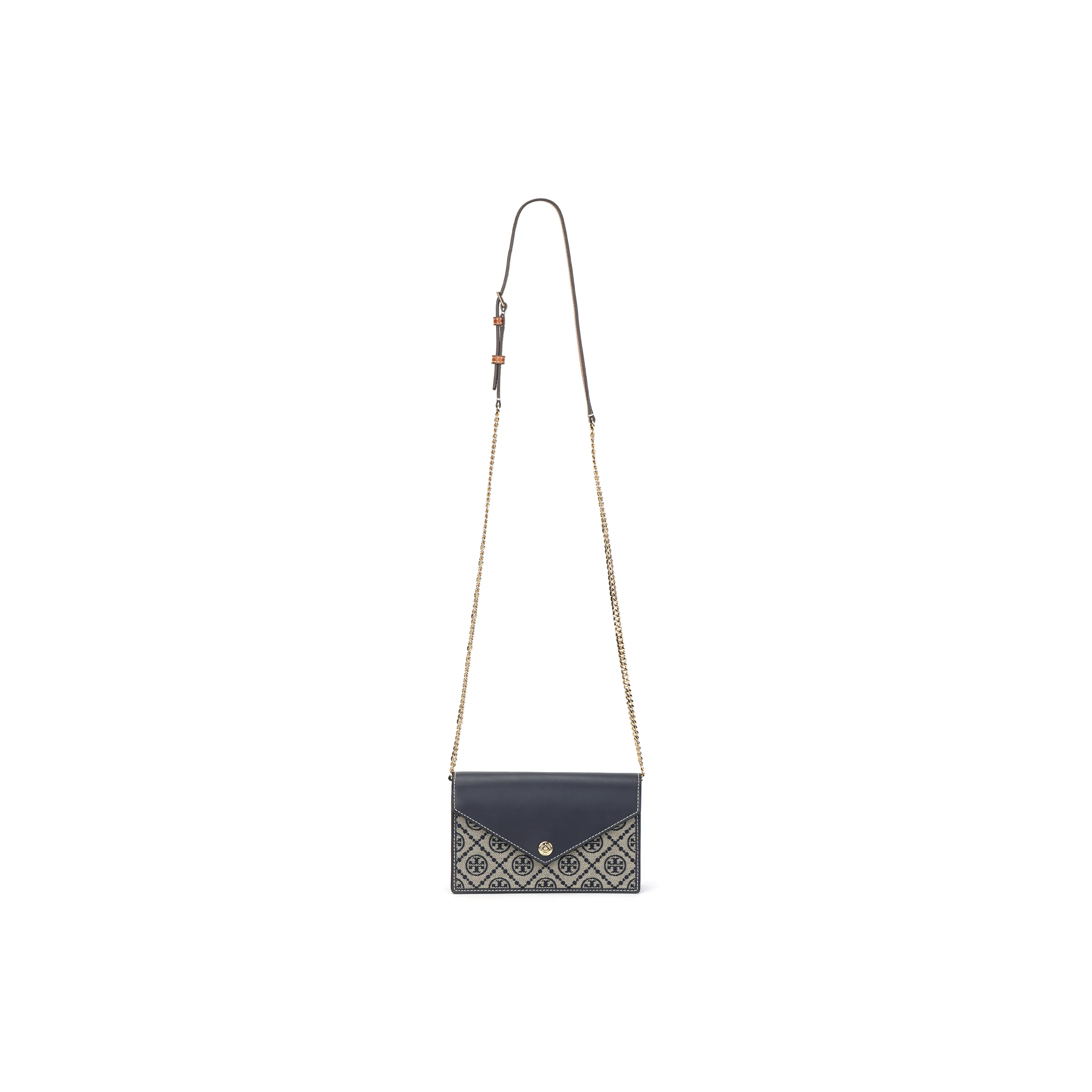 TORY BURCH T Monogram Хлопок Сумка через плечо Кошелек Мини Женский Морской Синий