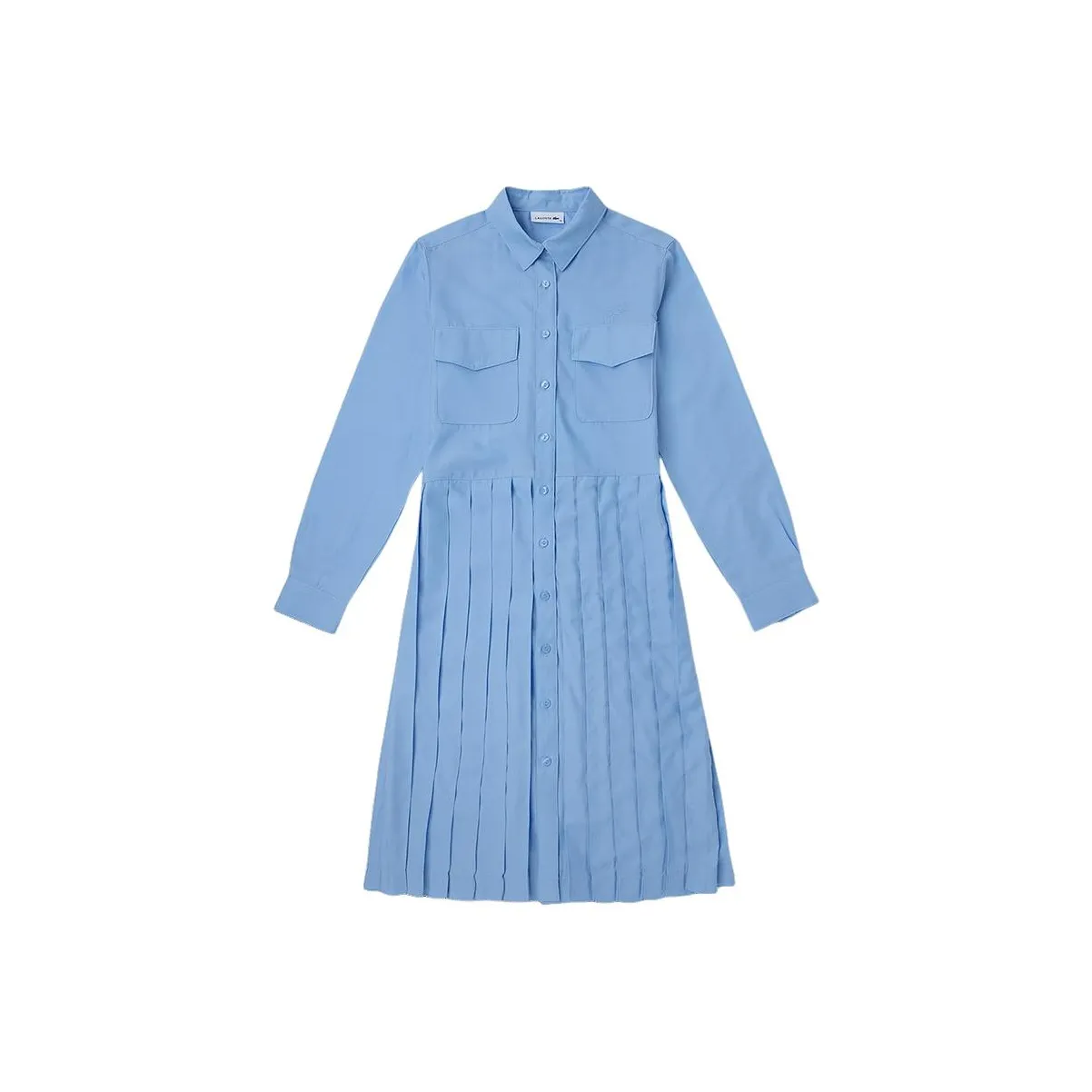 Платье с длинным рукавом от LACOSTE женское небесно-голубого цвета