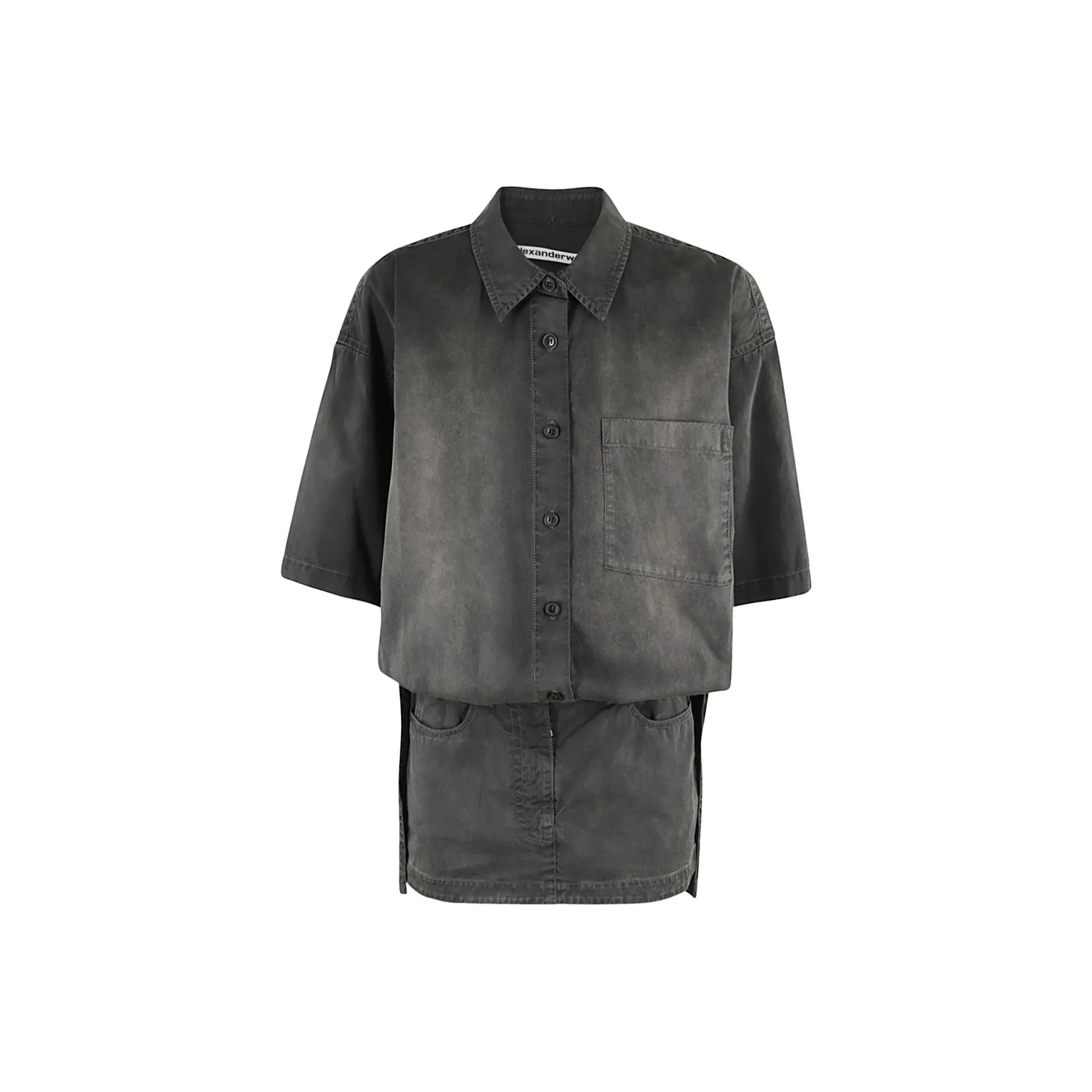 Alexander Wang Короткий рукав Платье Женское Серое